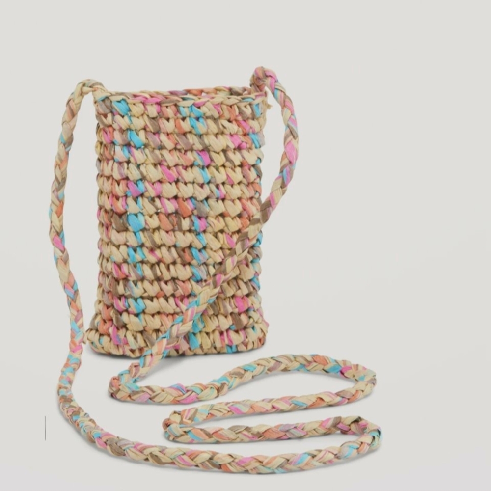 Old Navy Straw - Paper Crochet Crossbody Bag NWOT
